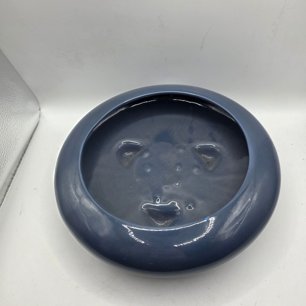 Vintage Haeger USA #844 Blue Footed Pottery Bowl Planter MCM Art Pottery